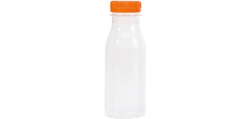 carton de 162 bouteilles  à jus de fruits transparentes en PET, sans bouchon, 33 cl