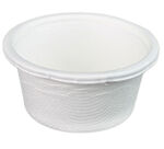 carton de 1000 (20 sachets de 50) pots à sauce en fibre de canne ronds sans couvercle ø 60 mm 6 cl