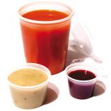 Carton de 250 (5 sachets de 50) pots à coulis PS ø 9,7 cm hauteur 10,5 cm 50 cl