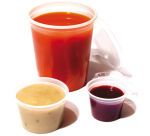 Carton de 500 (10 sachets de 50) couvercles PS ø 9,7 cm pour pots à coulis