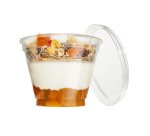 Carton de 800 (16 sachets de 50) pots évasés en PET 28 cl ø 9,5 cm