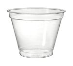 Carton de 800 (16 sachets de 50) pots évasés en PET 28 cl ø 9,5 cm