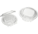 Carton de 400 (4 sachets de 100) saladiers cristal avec couvercles à charnière ø 17 cm hauteur 9 cm 75 cl