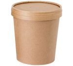 carton de 500 (20 sachets de 25) pots à soupe carton brun ronds 47 cl