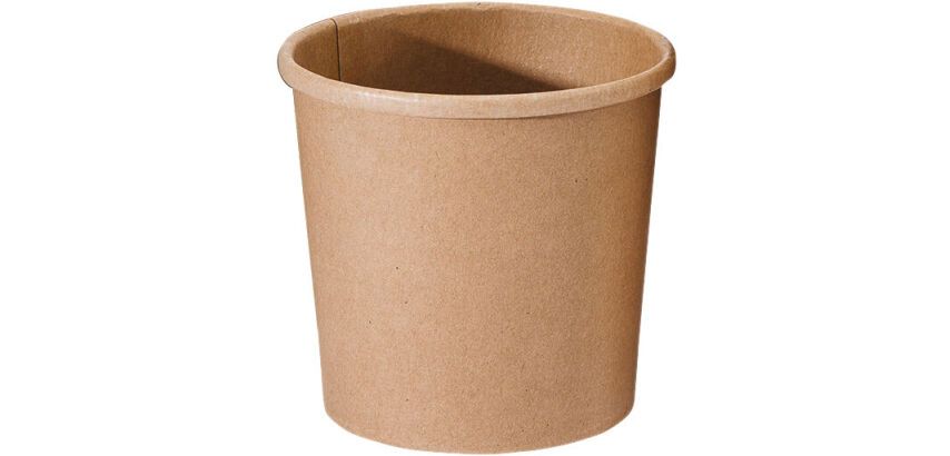carton de 500 (20 sachets de 25) pots à soupe carton brun ronds 35 cl