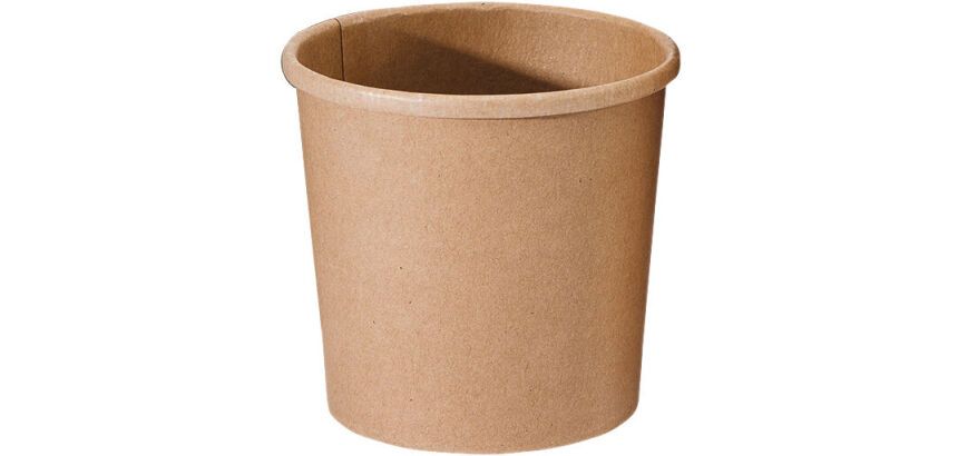 carton de 500 (20 sachets de 25) pots à soupe carton brun ronds 35 cl