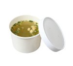 carton de 500 (10 sachets 50) couvercles carton blanc ronds pour pots 35/47 cl