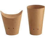 carton de 1000 (20 sachets de 50) pots snack carton kraft ronds 35 cl