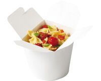 carton de 500 (10 sachets de 50) pots snack à pâtes carton blanc avec couvercle repliable 75 cl