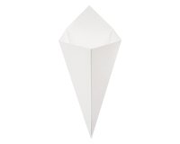 paquet de 200 cornets à frites en carton blanc 270x160 mm / 250 g