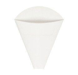 carton de 1000 (20 sachets de 50) cones à crêpes en carton blanc 190x150 mm