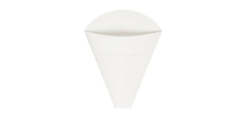carton de 1000 (20 sachets de 50) cones à crêpes en carton blanc 190x150 mm