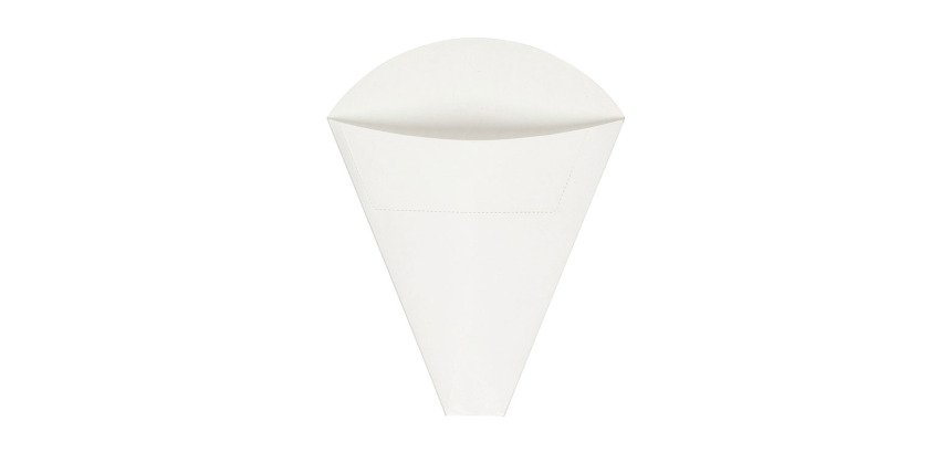 carton de 1000 (20 sachets de 50) cones à crêpes en carton blanc 190x150 mm