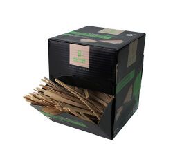 boite distributrice de 2000 agitateurs à café bois 11 cm