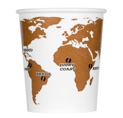 carton de 1500 (25 sachets de 60) gobelets en carton world map ø 80 mm 29 cl