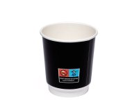 carton de 1200 (60 sachets de 20) gobelets en carton double parois noir ø 61 mm h 63 mm 12 cl