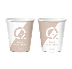 carton de 1500 (30 sachets de 50) gobelets en carton Alpha ø 70,3 mm 18 cl
