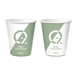 carton de 1000 (20 sachets de 50) gobelets en carton Alpha ø 80, 2 mm 28 cl