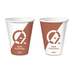 carton de 1150 (23 sachets de 50) gobelets en papier Alpha ø 80,20 mm 36 cl