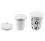 carton de 1250 (25 sachets de 50) couvercles plats en papier pour gobelets ø 70 mm