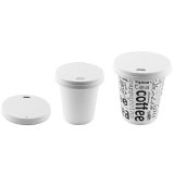 carton de 1250 (25 sachets de 50) couvercles plats en papier pour gobelets ø 70 mm