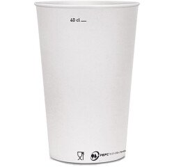 sachet de 50 gobelets carton blanc 49 cl jaugé à 40 cl
