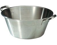 bassine landaise inox à anses 47 cm