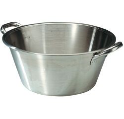 bassine landaise inox à anses 47 cm