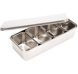 set de 5 mini-boîtes japonaises inox pour mise en place