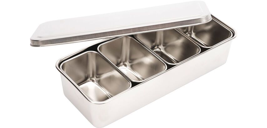 set de 5 mini-boîtes japonaises inox pour mise en place