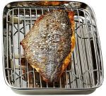 mini-plat japonais inox avec grille 20x15 cm