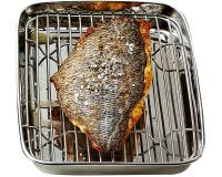mini-plat japonais inox avec grille 20x15 cm