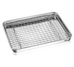 plat japonais inox avec grille 31x24 cm
