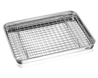 plat japonais inox avec grille 31x24 cm