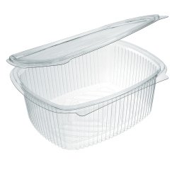 Carton de 900 barquettes PP avec couvercles à charnière 25 cl