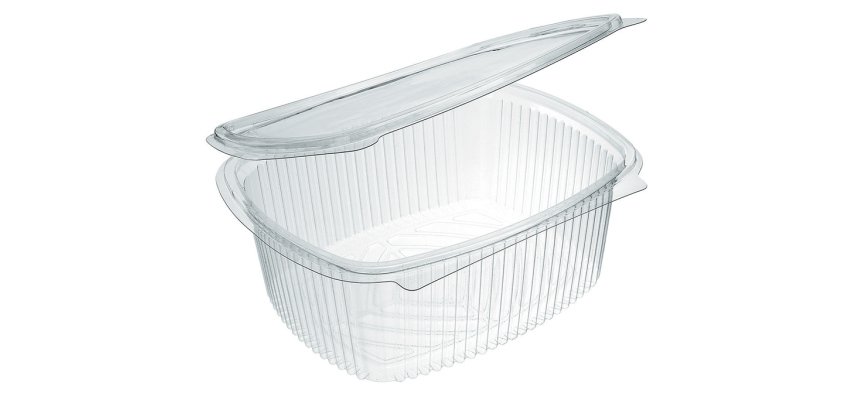 Carton de 900 barquettes PP avec couvercles à charnière 25 cl