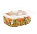 Carton de 400 barquettes PP avec couvercles à charnière 75 cl