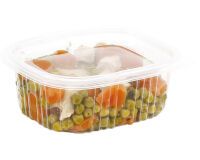 Carton de 200 barquettes PP avec couvercles à charnière 150 cl