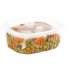Carton de 200 barquettes PP avec couvercles à charnière 150 cl