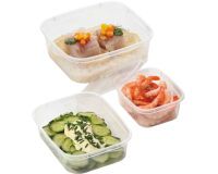 Carton de 200 (4 sachets de 50) barquettes PP et couvercles 100 cl