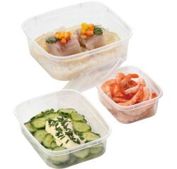 Carton de 200 (4 sachets de 50) barquettes PP et couvercles  150 cl