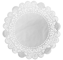 paquet de 250 dentelles en papier blanc rondes ø 150 mm