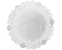 paquet de 250 dentelles en papier blanc rondes ø 170 mm
