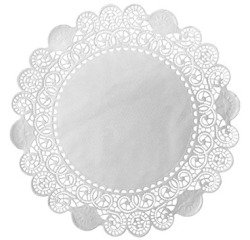 paquet de 250 dentelles en papier blanc rondes ø 100 mm