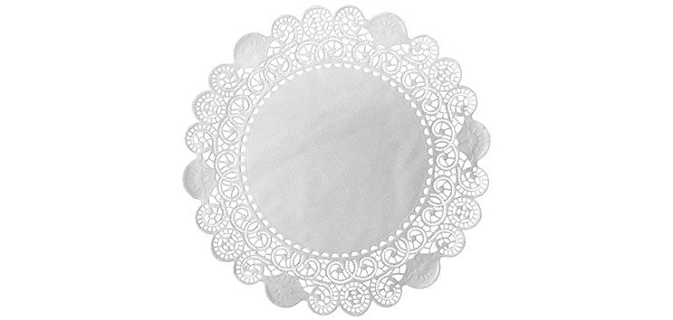 paquet de 250 dentelles en papier blanc rondes ø 100 mm