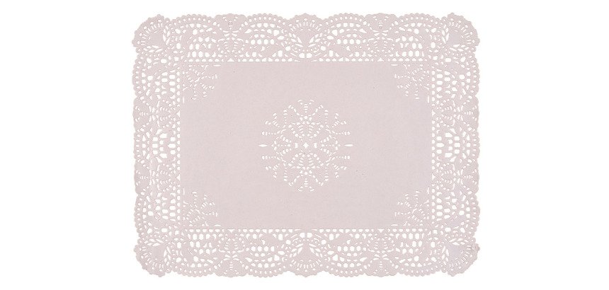 paquet de 250 dentelles en papier blanc rectangulaires 450x350 mm
