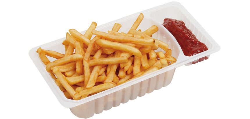 Carton de 500 (5 sachets de 100) barquettes frites 75 cl