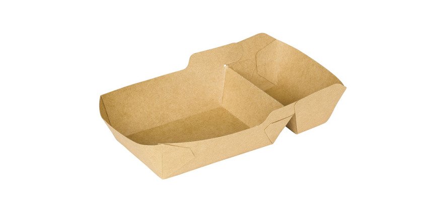 carton de 600 (6 sachets de 100) barquettes à frites en carton kraft 180x110 mm 500 cc