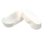 boîte de 1000 caissettes pâtissières en papier silisé n° 88 ovales 105x40x25 mm blanc