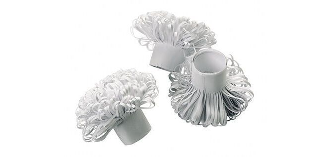 boîte de 100 papillotes en papier blanches ""côte de boeuf"" ø 30 mm
